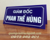 Biển chức danh mica gập chân