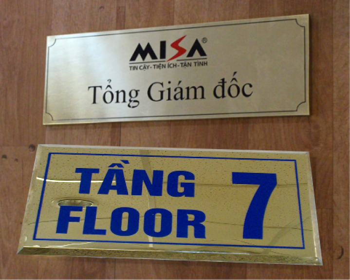 biển ph&ograve;ng ban inox